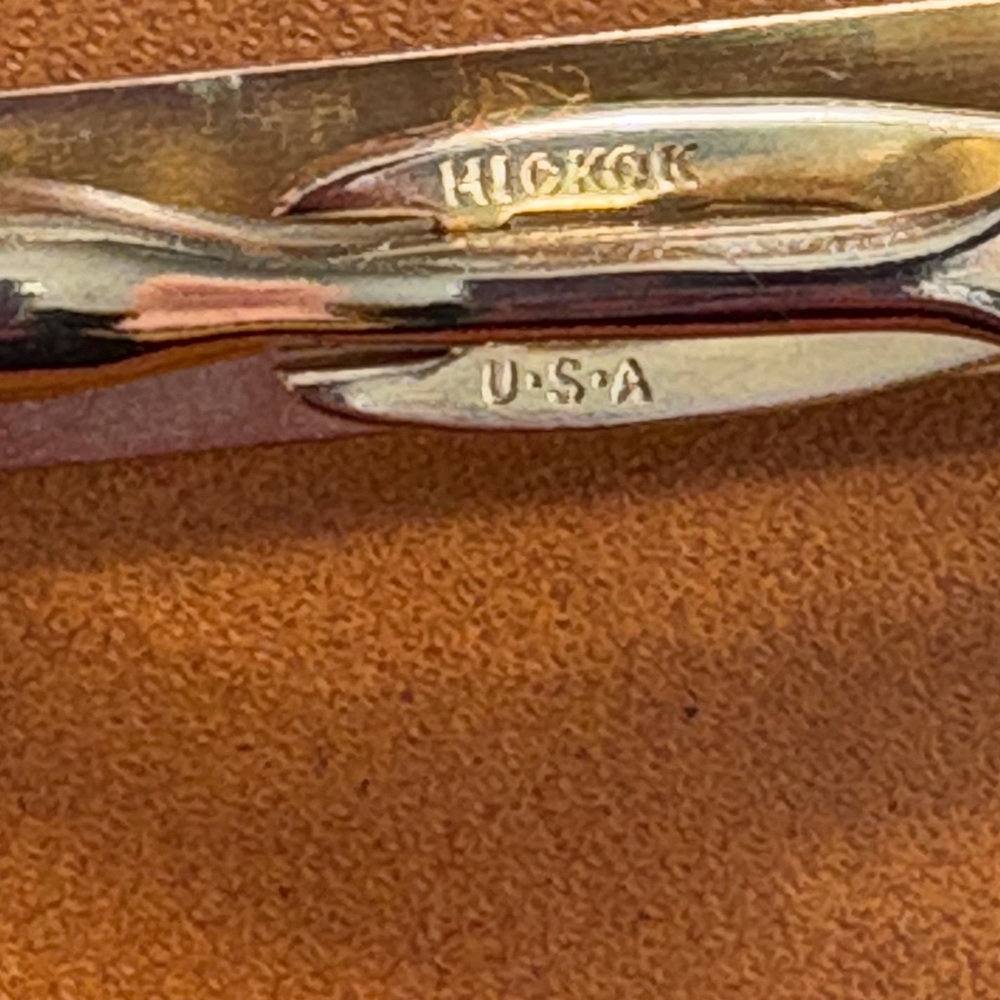 Vintage large Hickok tie clip